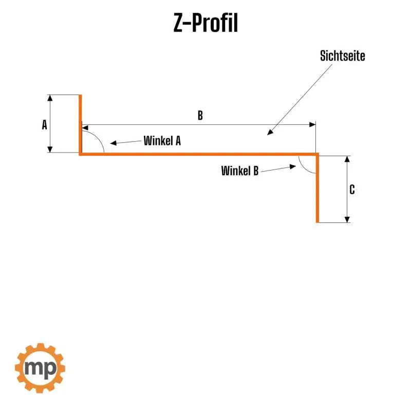 Maßskizze für unsere handgemachten Z-Profile